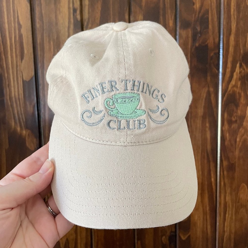 NWOT The Office "Finer Things Club' adult size Hat in cream